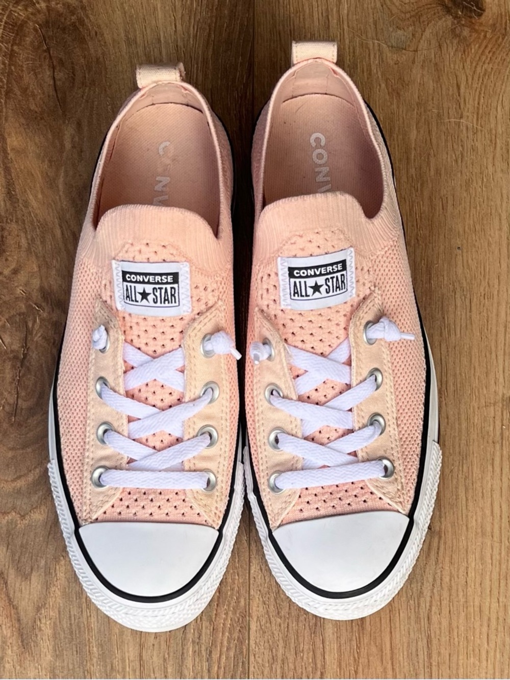 Converse All Star Shoes Low Top Sneakers Peach - Picture 2 of 9